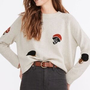 Madewell Heather Oat Wool Mushroom Sweater